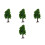 4Pcs Miniature Simulation Trees for Model Railways Green Plastic Decor 4