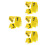 60Pcs Reusable Yellow Table Number Markers for Event Seating 5