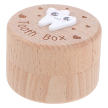 5Pcs Small Wooden Baby Tooth Keeper Box Cute Multi Tooth Fairy Storage