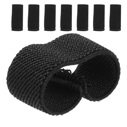 16Pcs Black Soft Nylon Belt Loop Keepers Elastic Belt Retainer for Men 1
