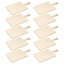10Pcs Beige Mini Wood Boards Unfinished for Crafting and Home Decor