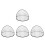 4Sets Universal Fit Transparent Raincoat Brim Pe Rain Hat Face Shield 7