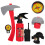 4Sets Firefighter Toy Set for Kids with Mini Plastic Fire Extinguisher 8