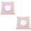 2Pcs Durable Cotton Spa Massage Headrest Pillow Pink for Rest 6