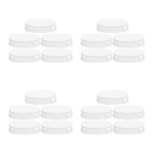 20Pcs Durable Plastic Nail Powder Storage Box White Easy Manicure Tray 2