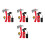4Sets Firefighter Toy Set for Kids with Mini Plastic Fire Extinguisher 3