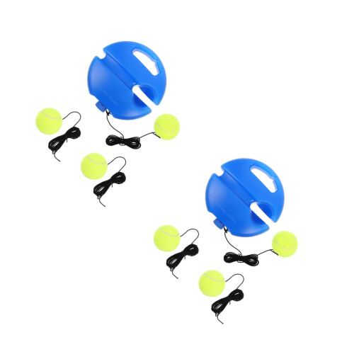 2Sets Beginner Tennis Practice Kit with Rebound Ball, Base, and String 2