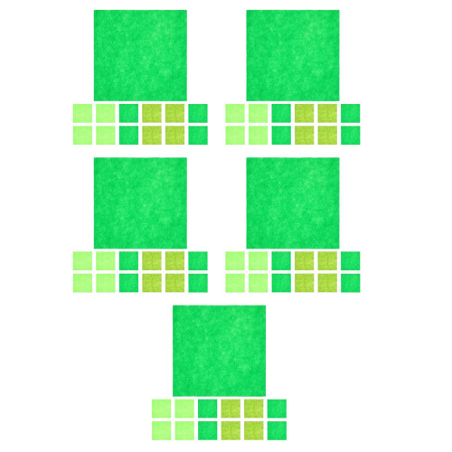 150Pcs Green Felt Fabric Sheets Soft DIY Sewing Squares for Crafts Art 2