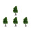 4Pcs Miniature Simulation Trees for Model Railways Green Plastic Decor 8