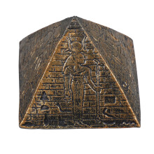 5Pcs Golden Miniature Resin Egyptian Pyramid Statues Educational Toys
