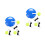 2Sets Beginner Tennis Practice Kit with Rebound Ball, Base, and String 6