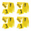 60Pcs Reusable Yellow Table Number Markers for Event Seating 9