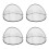 4Sets Universal Fit Transparent Raincoat Brim Pe Rain Hat Face Shield 4