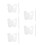 5Sets Clear Acrylic Makeup Mixing Plate with Spatula for Cosmetic Use 6