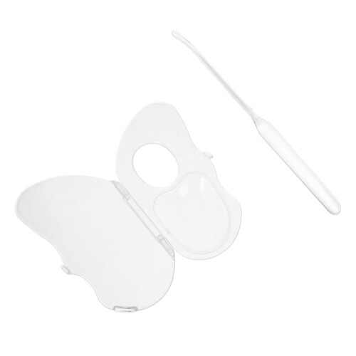 5Sets Clear Acrylic Makeup Mixing Plate with Spatula for Cosmetic Use 2