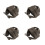 4Pcs Comfortable Adjustable Elderly Protection Hat Lightweight Grey 7