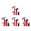 4Sets Firefighter Toy Set for Kids with Mini Plastic Fire Extinguisher 4