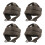 4Pcs Comfortable Adjustable Elderly Protection Hat Lightweight Grey 4