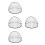 4Sets Universal Fit Transparent Raincoat Brim Pe Rain Hat Face Shield 8