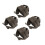4Pcs Comfortable Adjustable Elderly Protection Hat Lightweight Grey 5