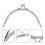 10Pcs Durable Silver Metal Purse Frames Clutch Locks DIY Accessories 11