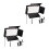 2Pcs LED Light Panel with Barn Doors Black Photo Light for Photography 5
