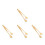 4Pcs Compact Golden Stainless Steel Multi-Function Ice and Bread Tongs 5