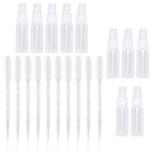 80Pcs Clear Travel Spray Bottles Lightweight Plastic Makeup Toner 1