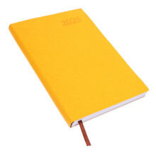 2Pcs Compact Yellow PU 2025 Planner Weekly Monthly Academic