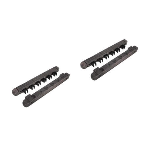 2Sets Solid Wood Pool Cue Holders Wall Mounted Billiard Rack for Home 2