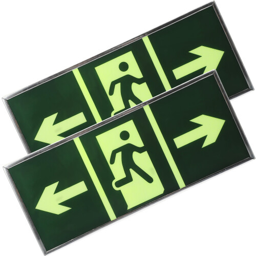 16St Fluorescerende Uitgangsindicator Sticker Groen Wandbord 2