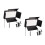 2Pcs LED Light Panel with Barn Doors Black Photo Light for Photography 6