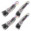12Pièces Perruques Tressées Enfants Extensions Queue Noir 1