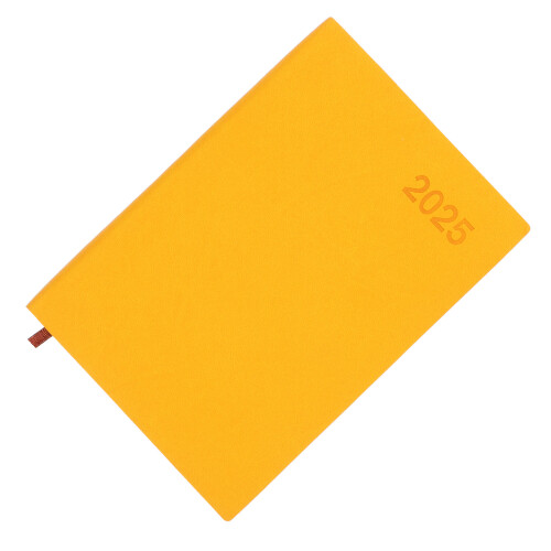 2Pcs Compact Yellow PU 2025 Planner Weekly Monthly Academic 2