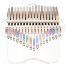 4St Draagbare Transparante Acryl Kalimba Hand Piano Met 17 Toonknoppen