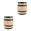 2St Compacte Wijnvat Beige Rustiek Decor 6