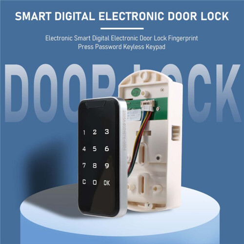 Electronic  Digital Electronic Door Lock Fingerprint Press Password Keyless Keypad 1