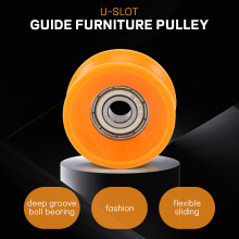 4Pcs 6X30X13mm Plastic Coated Sealed Bearings Steel 606Z Deep U Guide Pulley Rail Rolling Bearing Wheel
