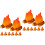 16Pièces Mini Modèles Résine Orange Décoration D'ambiance 6