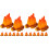 16Pièces Mini Modèles Résine Orange Décoration D'ambiance 4
