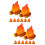 16Pièces Mini Modèles Résine Orange Décoration D'ambiance 9