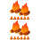 16Pièces Mini Modèles Résine Orange Décoration D'ambiance 7