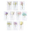 24Pièces Carte En Bambou Avec Décor Floral Séché 1