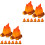 16Pièces Mini Modèles Résine Orange Décoration D'ambiance 5
