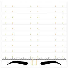 20Pièces Règles Sourcils PVC Pochoirs Guide Sourcils DIY