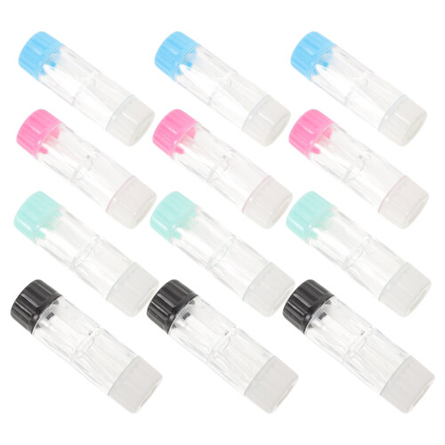 36Pièces Étuis Lentilles Colorés Double Compartiment Voyage 2