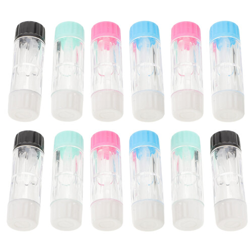 36Pièces Étuis Lentilles Colorés Double Compartiment Voyage 1
