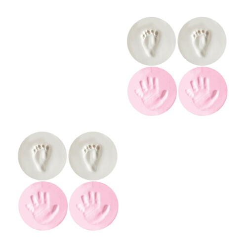 8Pièces Pâte Souvenir Empreintes Bébé Décoration Durable Sécurisée 2