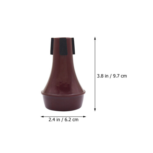 2Pièces Mute Trompette ABS Rouge Réduit Volume Sans Altérer Son 1