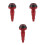 3Pièces Protections Chutes Aluminium Rouge Kit Cadre 9